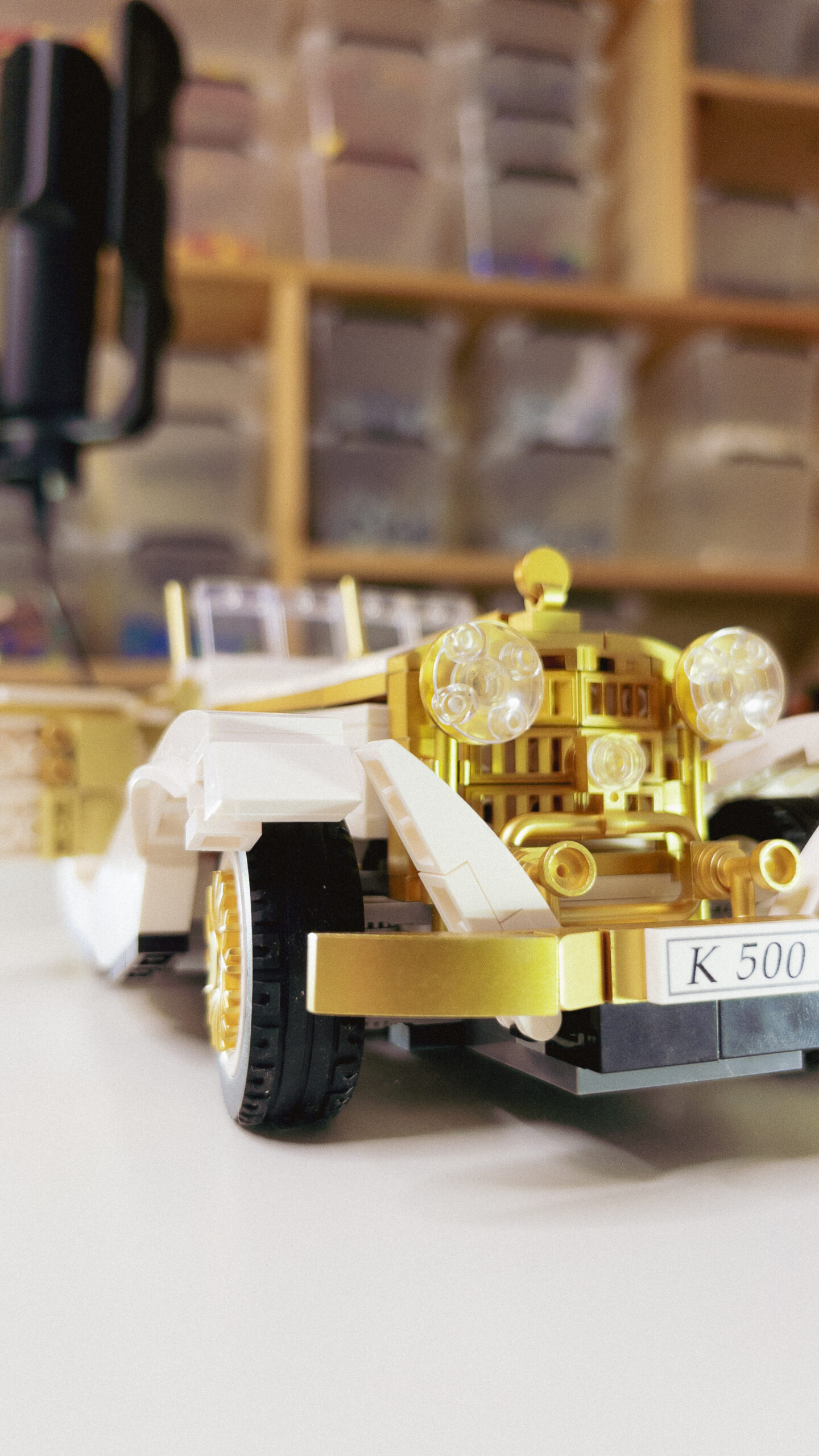 JMBricklayer Golden Vintage Sports Car