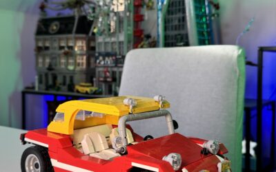 Bluebrixx Roter Buggy mit gelben Dach