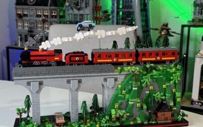 Modbrix Dampflok auf Viadukt